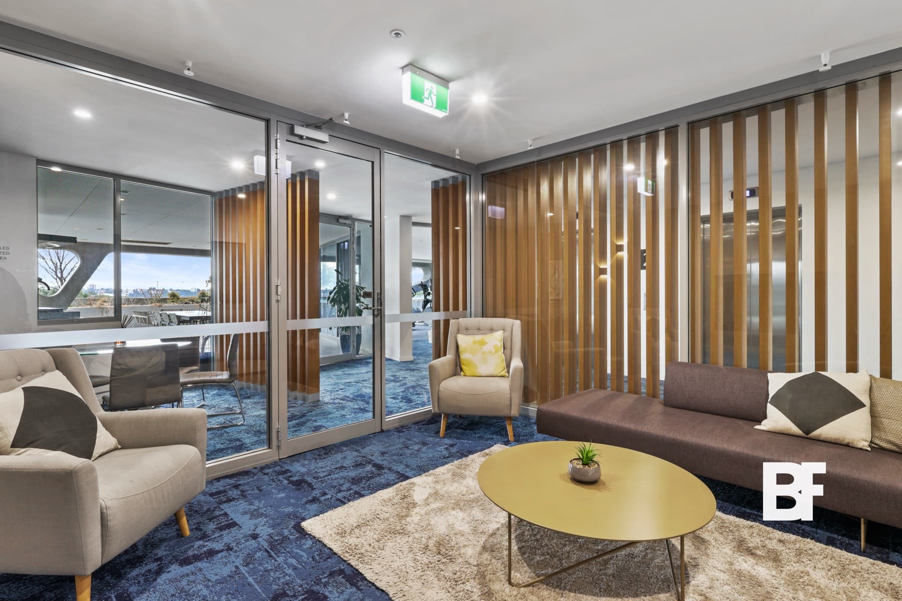 Modern shared resident lounge photographed by BASEFORM