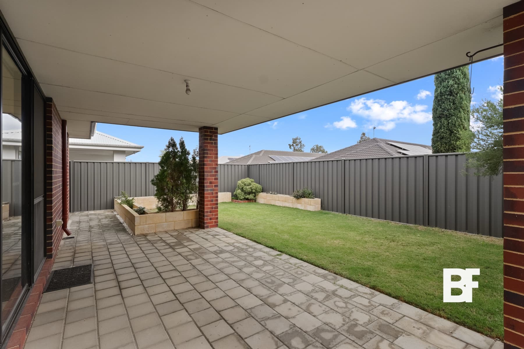 Residential alfresco entertaining area photographed by BASEFORM